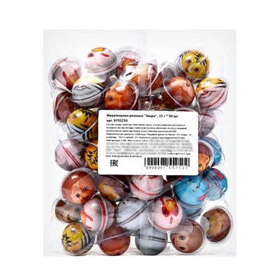 Жевательная резинка «Звери», набор, 600 г