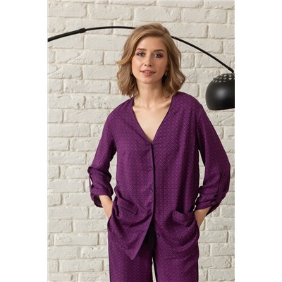 Пижама жен: куртка, брюки Mia Cara AW23WW319 Plum Jam сливовый