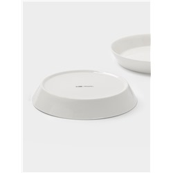 Тарелки глубокие Magistro White Snow, набор 2 шт., 600 мл, 21.5×3.5 см, фарфор, белые