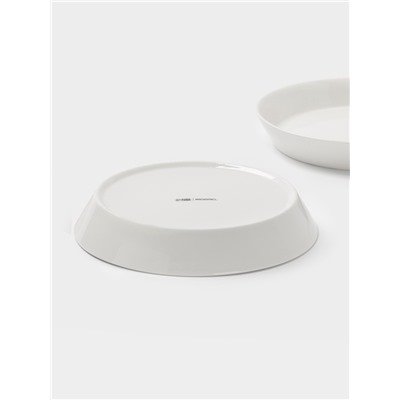 Тарелки глубокие Magistro White Snow, набор 2 шт., 600 мл, 21.5×3.5 см, фарфор, белые