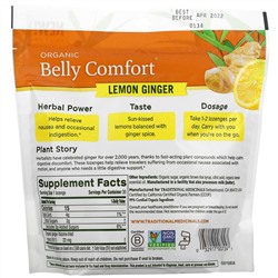 Traditional Medicinals, Organic Belly Comfort, Lemon Ginger, 30 Individually Wrapped Lozenges