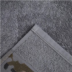 Полотенце махровое Love Life «Милитари» 30×60 см, цв. графит, 100% хлопок, 360 г/м²