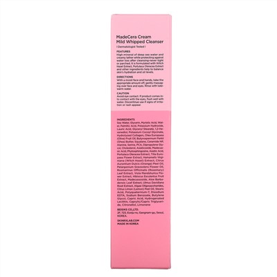 SkinRx Lab, MadeCera Cream, Mild Whipped Cleanser, 3.38 fl oz (100 ml)