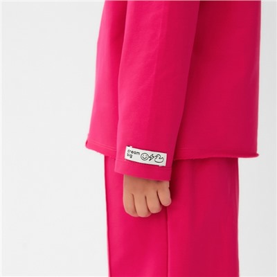 Футболка детская с длинным рукавом KAFTAN, размер 30 (98-104 см), розовая