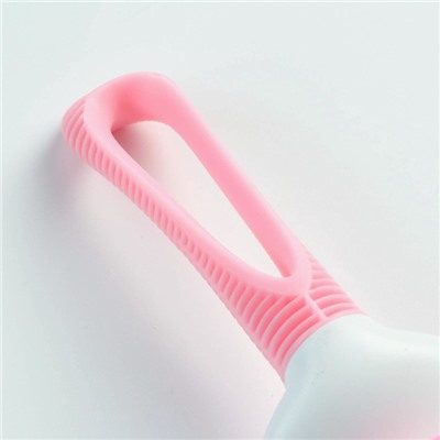 Пуходёрка с самоочисткой Пижон Premium округлая, с каплями, облегчённая,10×19 см, розовая