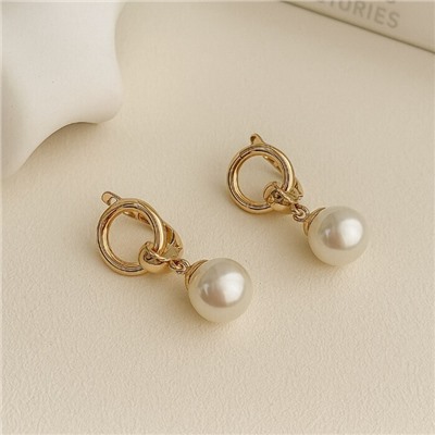 Серьги ювелирная бижутерия коллекция "Xuping" покрытие позолота, вставка: искусственный жемчуг, арт.101.311