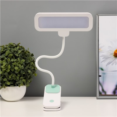 Настольная лампа «Лайти» LED 4 Вт USB АКБ бело-зеленый 12.5×19×32.5 см