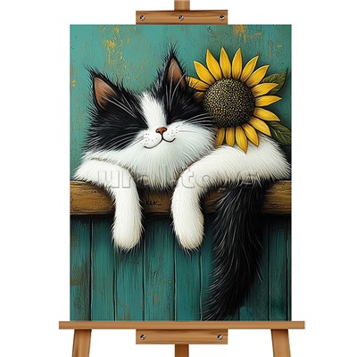 Набор для рисования "Картина по номерам 30х20 см. Жизнь кошачья"