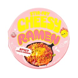 Лапша б/п острая со вкусом сыра чеддер Чизи Рамен Stir-Fry Cheesy Ramen Spicy Chili & Cheddar Otoki (Ottogi), Корея, 110 г Акция