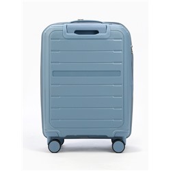 Чемодан на колёсах Bagvoyage маленький 46 л (S), на молнии, с увеличением, отдел для ноутбука, кодовый замок, 4 колеса, голубой