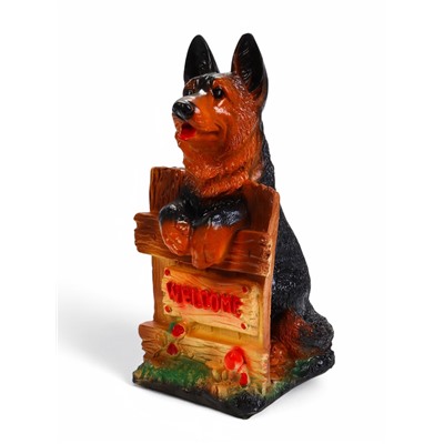 Садовая фигура из гипса «Овчарка на заборе», 20×22×37 см