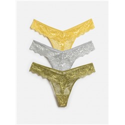 Трусы стринг женские в наборе из 3 шт. Metalita