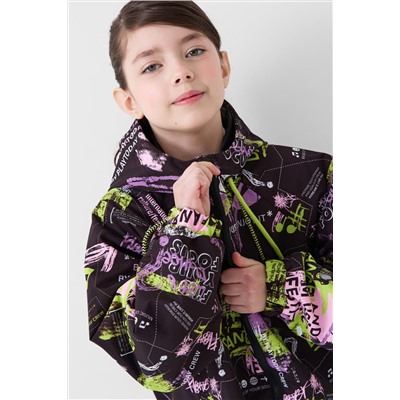 Куртка текстильная с полиуретановым покрытием для девочек (ветровка) PLAYTODAY, 1240307