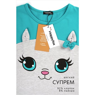 Хлопковое платье для девочки Happyfox