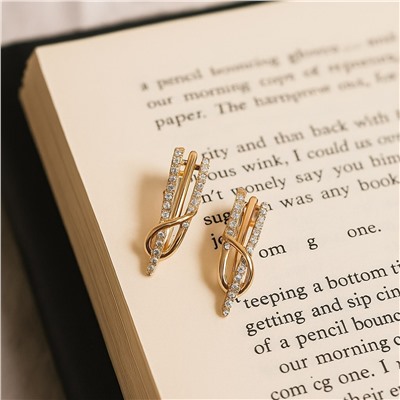 Серьги ювелирная бижутерия коллекция "Xuping" покрытие позолота, вставка: цирконы, цвет: прозрачный, арт.007.210