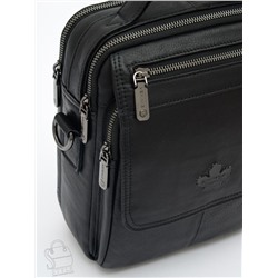 Сумка мужская кожаная 99888Z black Zinimsk в Новосибирске