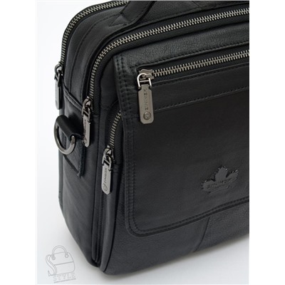 Сумка мужская кожаная 99888Z black Zinimsk в Новосибирске