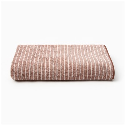Полотенце банное «Этель. Линии», 70×140 см, коричневое