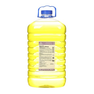 Жидкое гель-мыло эконом-класса Diona Citrus E. Аромат цитрусовых. ПЭТ, 5л