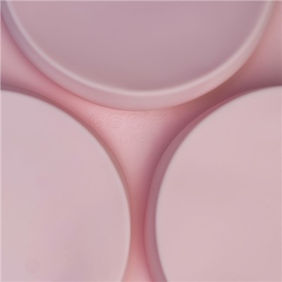 Форма для выпечки Доляна «Круг», силикон. 23×19.5 см, 3 ячейки (d=10 см), розовая