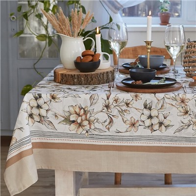Скатерть «Этель» Floral mood, 110×147 см, 100 % хлопок, репс 210 г/м²