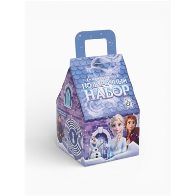 Подарочный набор «Домик»: гель, шампунь, бомбочка, мочалка, Холодное сердце