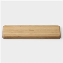Менажница Доляна Striata, 4 секции, 33×9.5 см, бамбук, бежевая