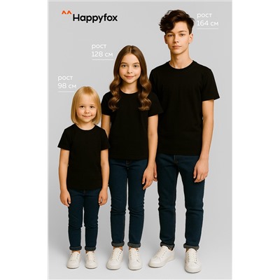 Детская однотонная футболка Happyfox