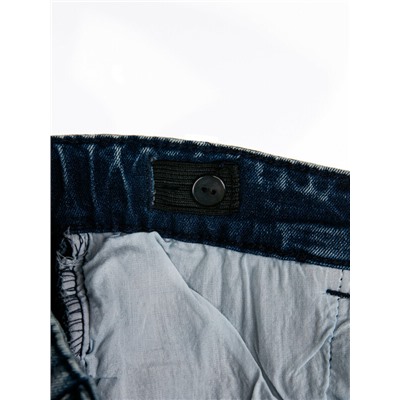 Брюки текстильные джинсовые утепленные для девочек