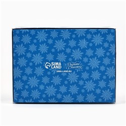 Коробка складная под 6 конфет новогодняя «Морозная роскошь», 13.5×9.5×3.5 см