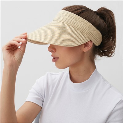 Козырёк женский MINAKU, бежевый, размер 58, целлюлоза