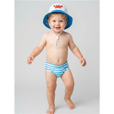 Комплект детский для мальчиков: плавки трикотажные, панама текстильная
