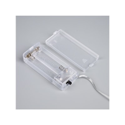 Гирлянда «Нить» роса 5 см, с насадками «Вспышка», IP20, серебристая нить, 10 LED, батарейки ААх2 (не в комплекте), свечение тёплое белое