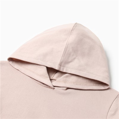 Костюм с начёсом женский (толстовка, брюки) Tusi, размер 44, бежевый