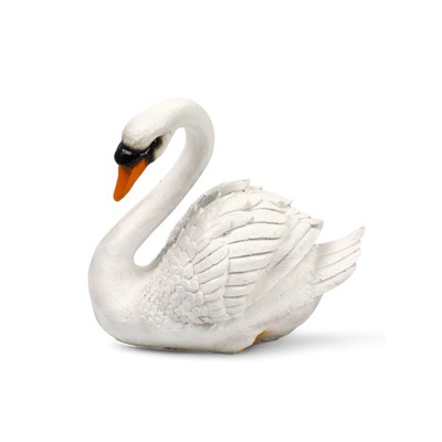 Садовая фигура из полистоуна «Лебедь», 40×37×25 см