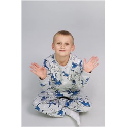 Хлопковая пижама для мальчика из футера с начесом Happyfox