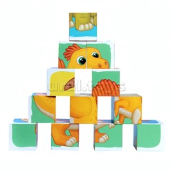 Кубики "Динозавры" 12 шт Baby Toys