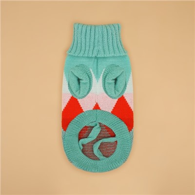 Свитер для животных «Весеннее настроение», размер M, ДС 26, ОШ 26, ОГ 28-46 см, зелёный