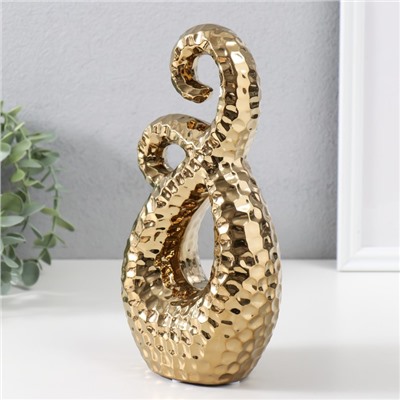 Фигурка керамика «Абстракция. Щупальца», золото, 12.5×7×25 см