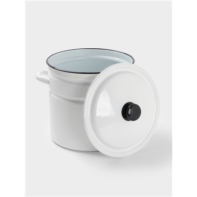 УЦЕНКА Кастрюля цил.борт. 12 л белая (без декора)