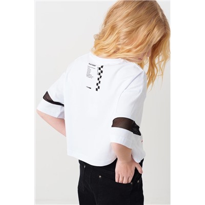 Фуфайка трикотажная для девочек (футболка) PLAYTODAY, 1240268