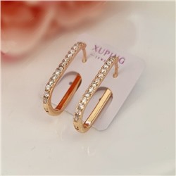 Серьги коллекция "Xuping" покрытие позолота, вставка: фианиты, Х000439747, арт.001.222