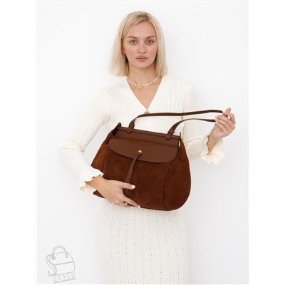 Сумка женская кожаная 1044M brown Polina&Eiterou