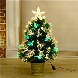 Ёлка светодиодная «Пучок» 60 см, диаметр нижнего яруса 37 см, 55 ПВХ веток