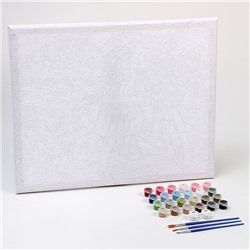 Картина по номерам на холсте с подрамником «Девочка с велосипедом», 40×50 см