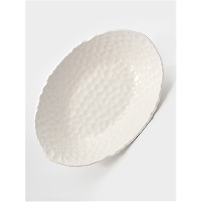 Блюдо овальное «Воздушность», 600 мл, керамика, белое