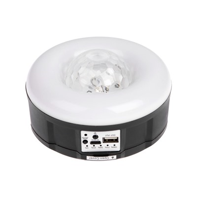 Садовый светильник «Диско-шар», уличный, на солнечной батарее, 13×6×13 см, 6 LED, пульт ДУ, свечение RGBW