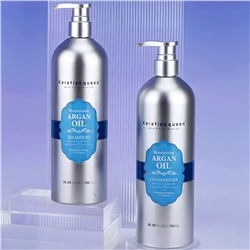 Увлажняющий шампунь и кондиционер с аргановым маслом Keratine queen