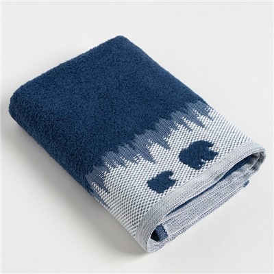 Полотенце махровое Love Life Winter dream, 50×90 см, хлопок 100%, синее