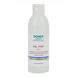 Domix Green Professional Обезжириватель ногтевой пластины 2 в 1, средство для снятия липкого слоя и лака для ногтей / Nail Prep Lux, 200 мл KRISTALLER, 1109135